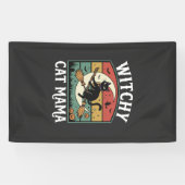 Halloween Kat Heks Moeder Spandoek (Horizontaal)