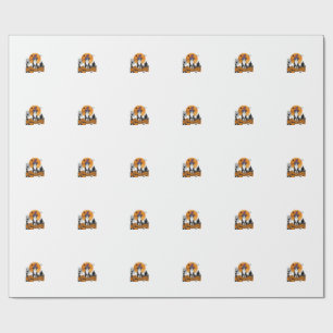 Halloween Kat Heks Pompoen Vintage Griezelen_1 Cadeaupapier