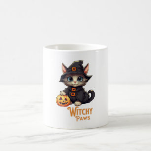 Halloween Kat Hekserige Pootjes Koffiemok