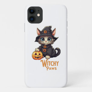 Halloween Kat Hekserige poten iPhone 11 Hoesje
