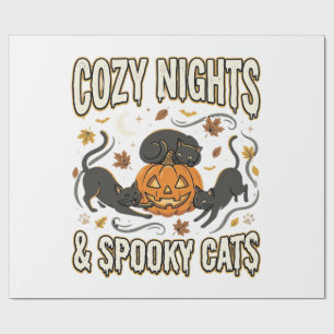 Halloween Kat Herfst Magie Cadeaupapier