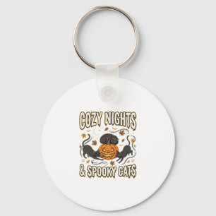 Halloween Kat Herfst Magie Sleutelhanger