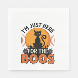 Halloween Kat Ik ben hier alleen voor de Boos  Servet