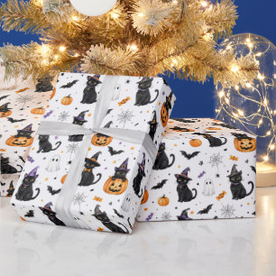 Halloween Kat Inpakpapier Cateliefhebber Cadeau