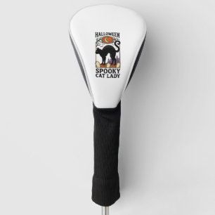Halloween Kat Lady Vintage Zwarte Kat Shirt_1 Golfheadcover
