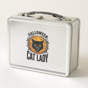 Halloween Kat Lady Vintage Zwarte Kat Shirt Ontwer