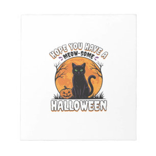 Halloween Kat Meow-Some Vintage Gravure Design_1 Notitieblok