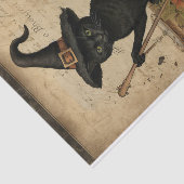 Halloween kat met heks Pet pompoen decoupage Tissuepapier (Detail)