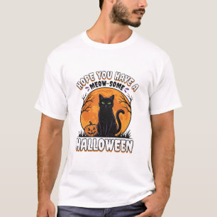 Halloween Kat Mijauw-Some Vintage Gravure Design_1 T-shirt