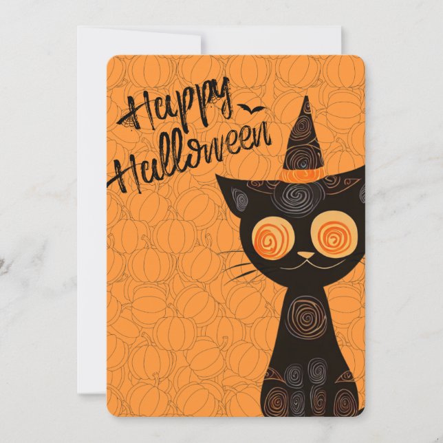 Halloween/kat/pompoen/herfst (Voorkant)