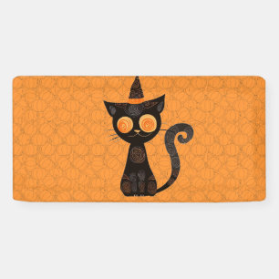 Halloween/kat/pompoen/herfst Spandoek