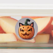 Halloween Kat-pompoen Labels (Aangebracht)