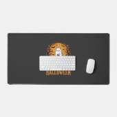 Halloween Kat Pompoen Maan Vintage Ontwerp Bureaumat (Keyboard & Muis)