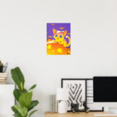 Halloween Kat Poster (Thuiskantoor)