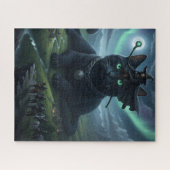 Halloween kat puzzel legpuzzel (Horizontaal)