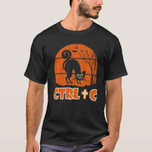 Halloween Kat Quote Ctrl+c Cool Halloween 2022 T-shirt