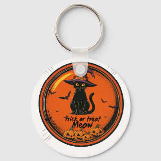 Halloween kat sleutelhanger