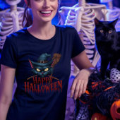 Halloween Kat - Spooky Heks Kat Ontwerp T-shirt