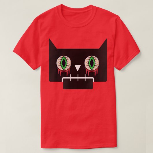 halloween kat t-shirt (Design voorkant)