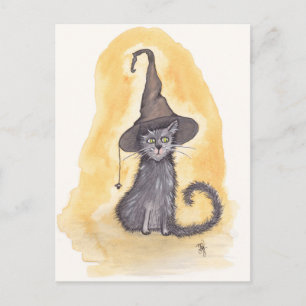 Halloween Kat Witch Briefkaart