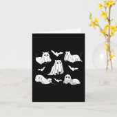 Halloween kat zwarte kat Halloween enge kat boos Kaart (Gele Bloem)