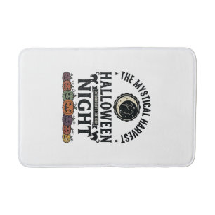 Halloween Kat Zwarte Katten Pompoenen Vintage Grap Badmat