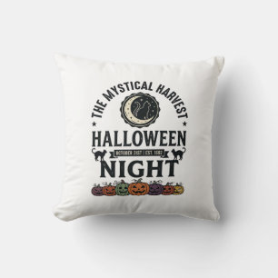 Halloween Kat Zwarte Katten Pompoenen Vintage Grap Kussen