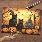 Halloween Katten 1 Decoupage Papier