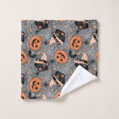  Halloween katten en pompoenen Bad Handdoek (Wasdoekje)