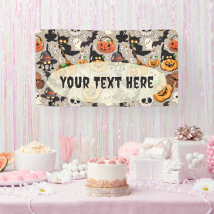 Halloween Katten Grappige Feest Spandoek