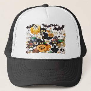 Halloween Katten Grappige Feest Trucker Pet