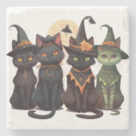 Halloween Katten Onderzetters, Kat Onderzetters, H Stenen Onderzetter