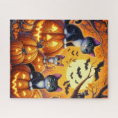 Halloween katten puzzel (Horizontaal)