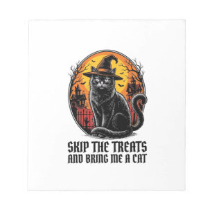 Halloween Katten Shirt Vintage Gravure Griezelen Z Notitieblok