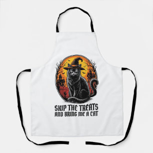 Halloween Katten Shirt Vintage Gravure Griezelen Z Schort