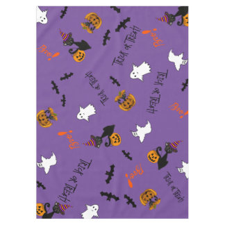 Halloween Katten, Vleermuizen en Geesten Katoenen  Tafelkleed