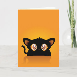 Halloween-kattenkaart Kaart