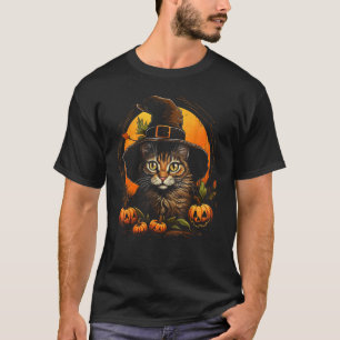 Halloween kattenkostuum pompoen grappige Halloween T-shirt