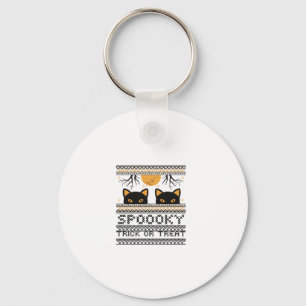 Halloween-Kattenogen Spooky Trick or Treat Trendy Sleutelhanger