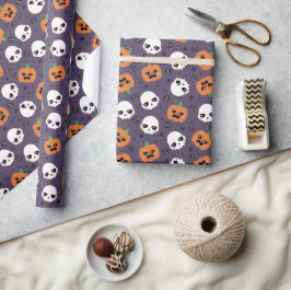 Halloween Kawaii Patroon Cadeaupapier