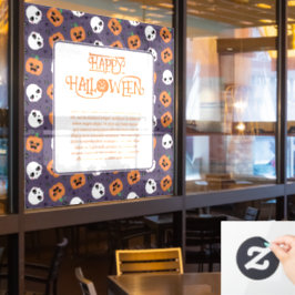 Halloween kawaii patroon raamsticker