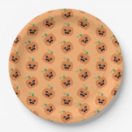 Halloween Kawaii Pompoenen Patroon Papieren Bordje