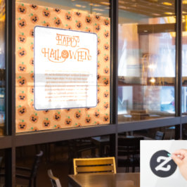 Halloween Kawaii Pumpkins Patroon Raamsticker