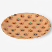 Halloween Kawaii Pumpkins Pattern Papieren Bordje (Gekanteld)