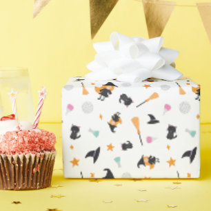 Halloween Kawaii Retro Heks Disco Bal Cadeaupapier