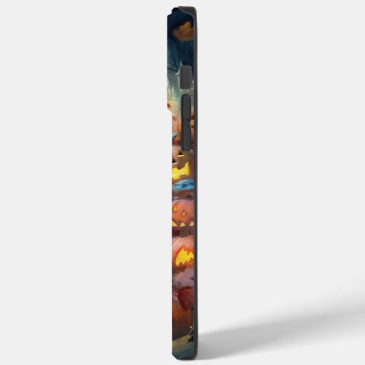 Halloween Keeshond met Pumpkins Scary Case-Mate iPhone Case (Achterkant / Links)