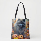 Halloween Keeshond met Pumpkins Scary Draagtas (Voorkant)
