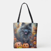 Halloween Keeshond met Pumpkins Scary Draagtas (Achterkant)