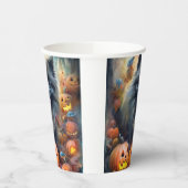 Halloween Keeshond met Pumpkins Scary Papieren Bekers (Links)