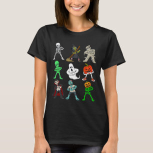 Halloween Keke Dancing Skelet En Monsters Jongens T-shirt